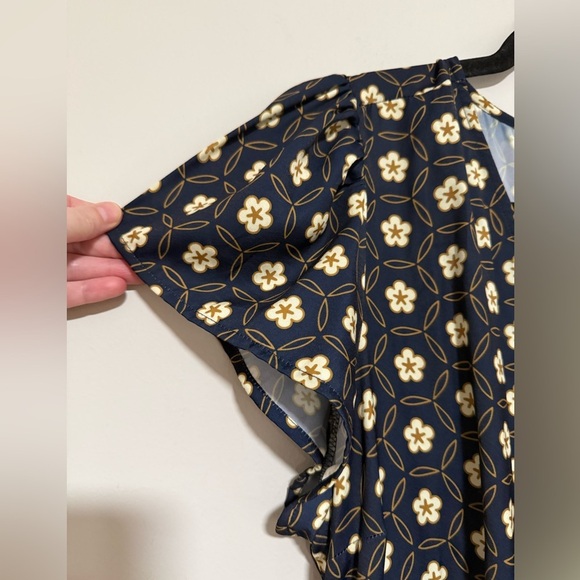 ModCloth Exchanging Introductions Navy Floral Maxi Dress Size XL NWT - Picture 4 of 11